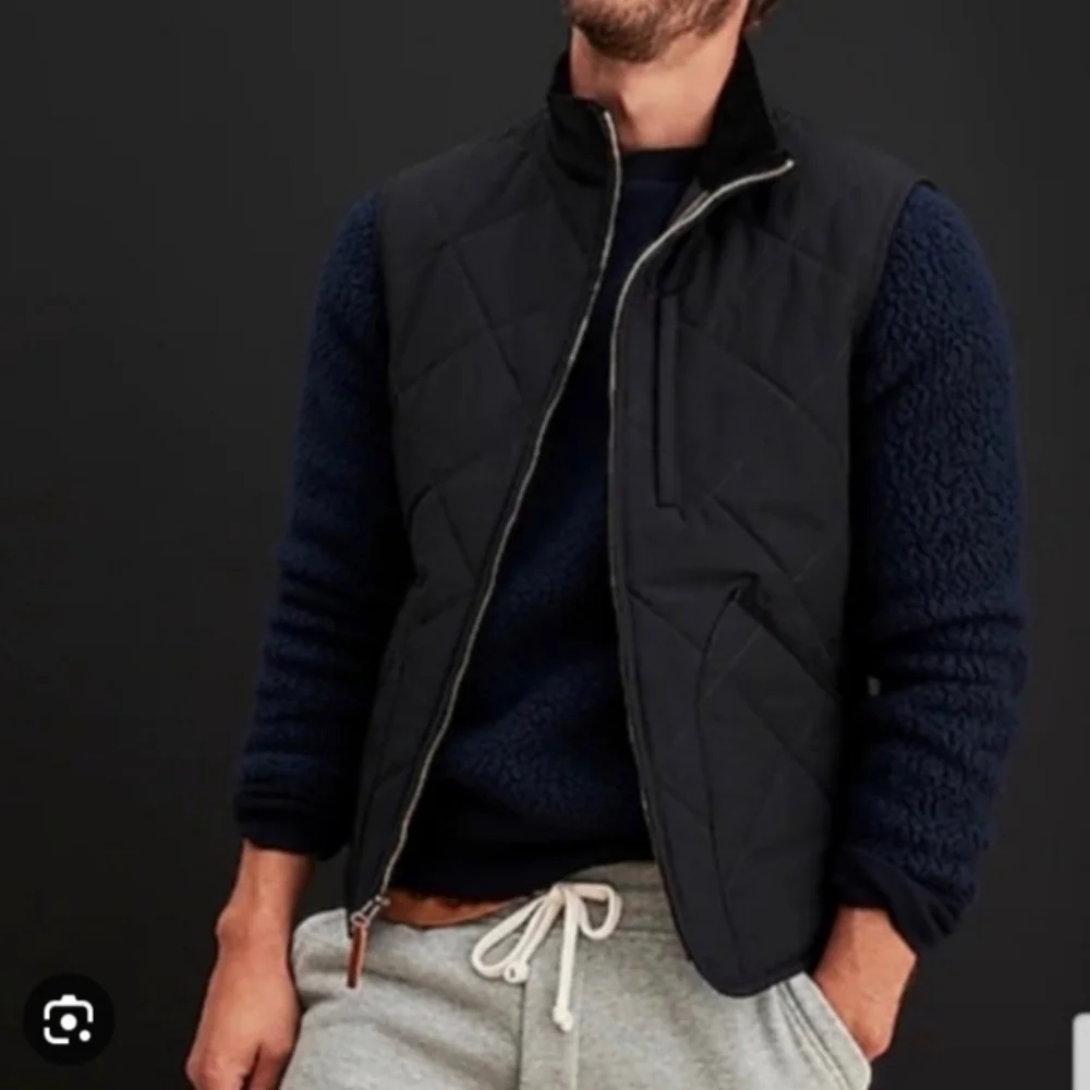 J. Crew Sussex navy quilted insulated vest L